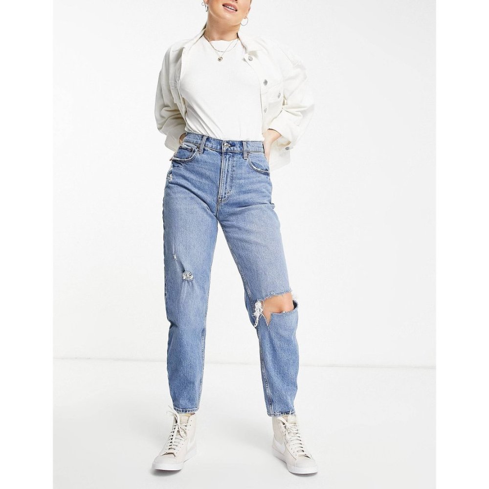 Abercrombie & Fitch 80s Ripped Mom Jeans 25 R